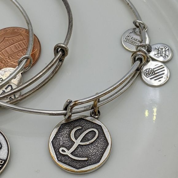 Alex and Ani Rafaleian Silver Set of 3 Bracelets - Picture 5 of 13